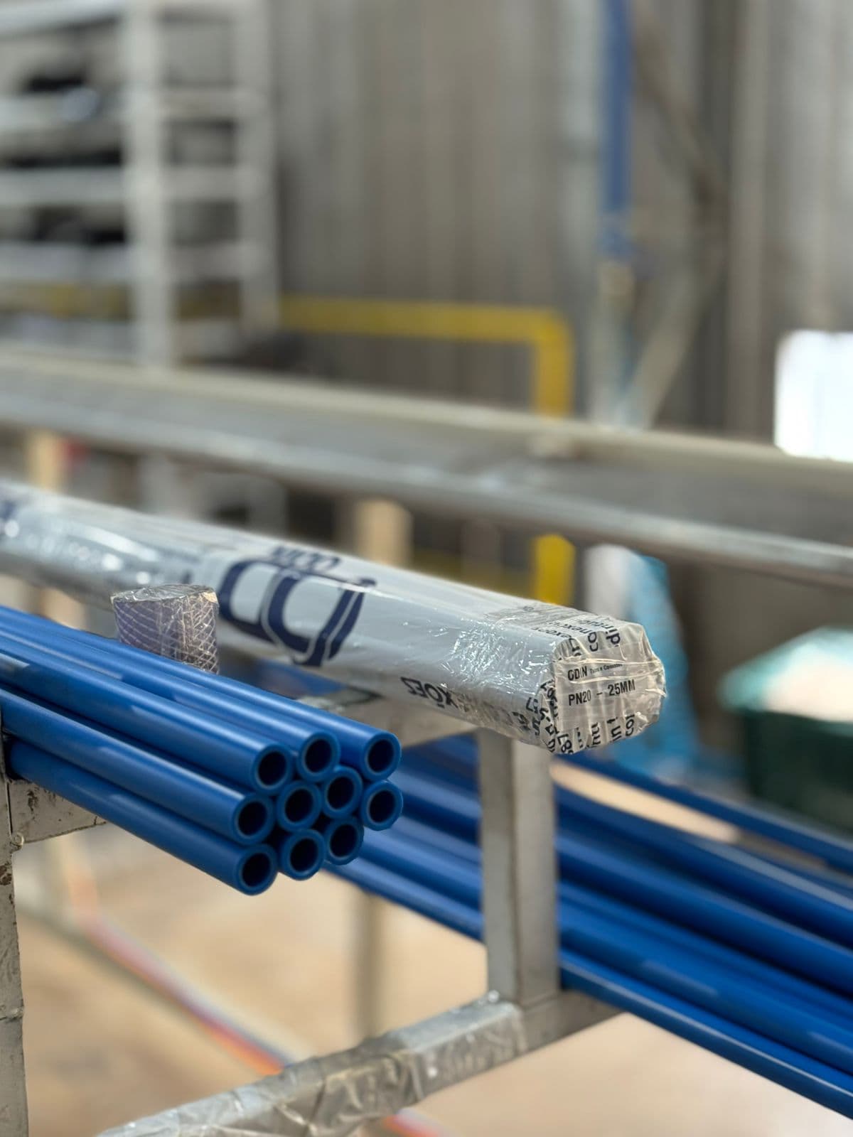 Tubos PPR AZUL Odin — material específico para ar comprimido